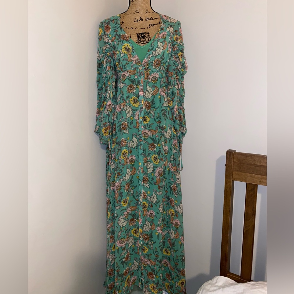 Free People Earthfolk Floral Maxi Dress in Green Combo - Picture 16 of 16